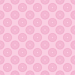 Obraz na płótnie Canvas Seamless vector pattern with pink dots on a sweet pastel baby pink background