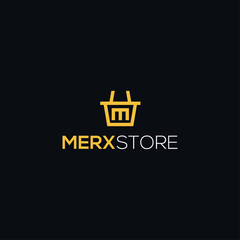 Design Logo Letter M Store, Luxury, Unique, Simple