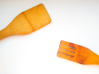 wooden kitchen utensils