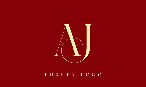 AJ letter logo alphabet monogram icon symbol