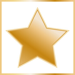 An icon golden star, logo, label for social media, websites, online shops and others. 