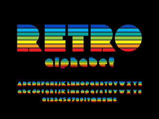 Vector of stylized retro alphabet design © FotoGraphic