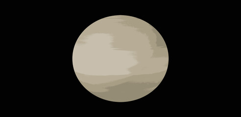 Saturn has no rings. 3d rendering.