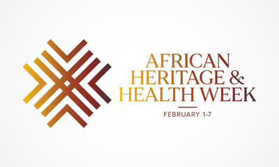 Vector illustration on the theme of African Heritage and Health week observed each year from 1st to 7th January.