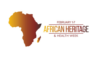 Vector illustration on the theme of African Heritage and Health week observed each year from 1st to 7th January.