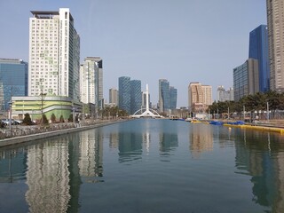 Fototapeta na wymiar Incheon Song-do Central city, Korea