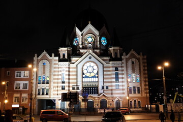 Kaliningrad, Russia, choral synagogue, Friday evening, beginning of Shabbat