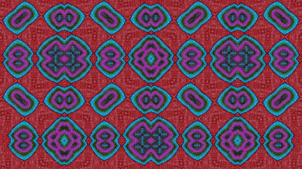 African fabric, cotton – Textured and seamless pattern – Red color, photo 