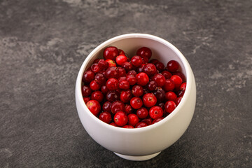 Sweet and tasty cranberry in the bowl