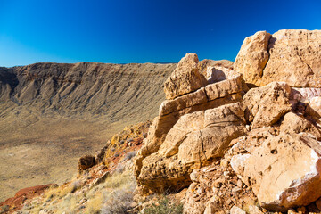 Fototapeta premium Meteor Crater is a meteorite impact crater. The site was formerly known as the Canyon Diablo Crater, Arizona, USA