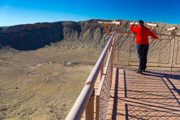 Meteor Crater is a meteorite impact crater. The site was formerly known as the Canyon Diablo Crater, Arizona, USA