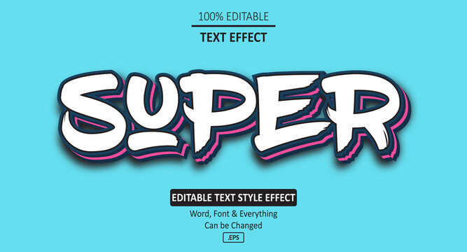 Super Grafitti Text Effect, Editable Text Effect