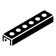 
An icon design of concrete girder in glyph isometric style 
