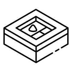 
A floor construction glyph isometric icon design
