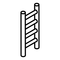 
Isometric glyph icon design of ladder steps
