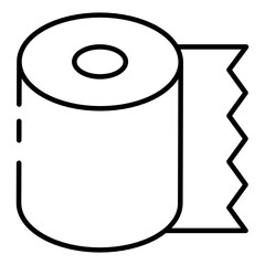 
Tissue roll icon in editable glyph isometric design-
