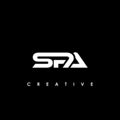 SPA Letter Initial Logo Design Template Vector Illustration	
