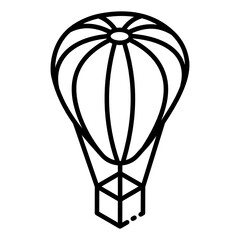 
Hot air balloon or fire balloon best for adventure, glyph isometric design icon;e 
