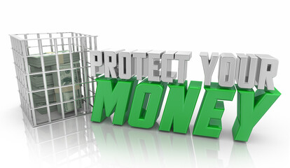 Protect Your Money Safeguard Wealth Savings Vault 3d Illustration