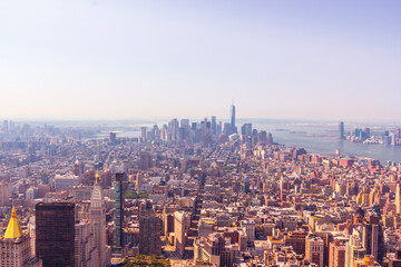 Fototapeta na wymiar Manhattan air view