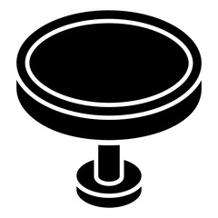 
Glass table editable glyph isometric icon 
