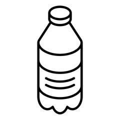 
Water bottle in glyph isometric icon 
