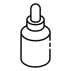 
Dropper bottle glyph isometric icon editable 
