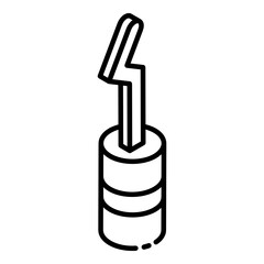 
Scalpel in trendy glyph isometric icon 
