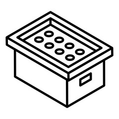 
Medicine box glyph isometric icon 
