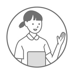 Illustration of nurse vector pose