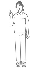 Illustration of nurse vector pose