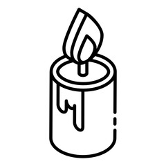 
Candle trendy glyph isometric icon 
