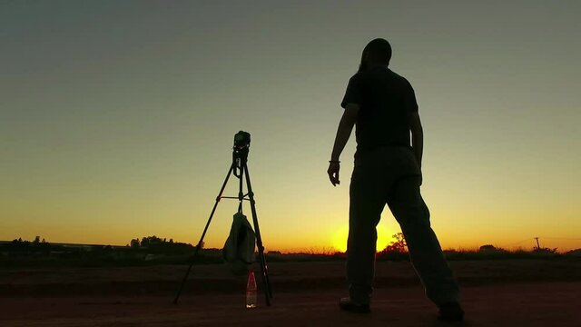 silhouette of me with a camera