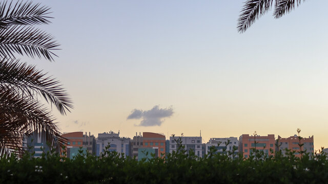 Skyline/Buildings in Suburban area Mussafah of Abu Dhabi city - Powered by Adobe