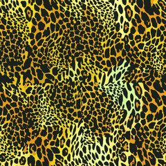 Full seamless leopard cheetah animal skin pattern. Design for textile fabric printing. Suitable for fashion use.