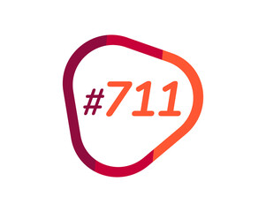 Number 711 image design, 711 logos
