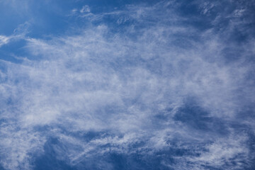Blue sky with white clouds on a sunny day