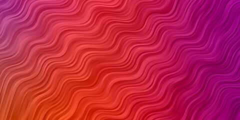 Light Pink, Yellow vector texture with curves.