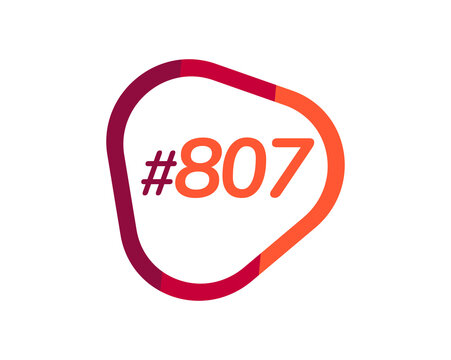 Number 807 image design, 807 logos