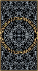 Decorative ornate retro design card