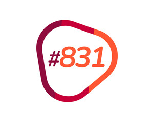 Number 831 image design, 831 logos