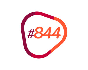 Number 844 image design, 844 logos