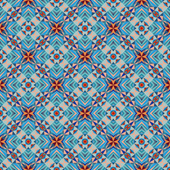 Geometric seamless pattern, ornament, abstract colorful background, fashion print, vector texture.
