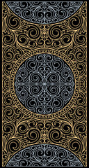 Decorative ornate retro design card