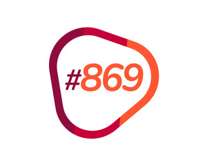 Number 869 image design, 869 logos
