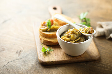 Roasted eggplant dip or appetizer