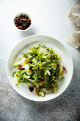 Arugula celery salad with raisins