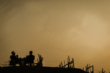 Valdobbiadene, Italy, the way of the Prosecco wine. Unesco world heritage