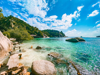 View of the beach in Koh Tao, Samui province, Thailand, south east Asia