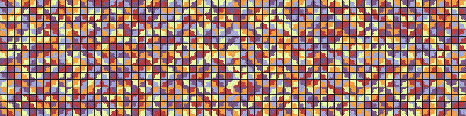 Fototapeta premium Abstract Geometric Pattern generative computational art illustration